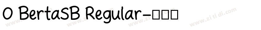 O BertaSB Regular字体转换